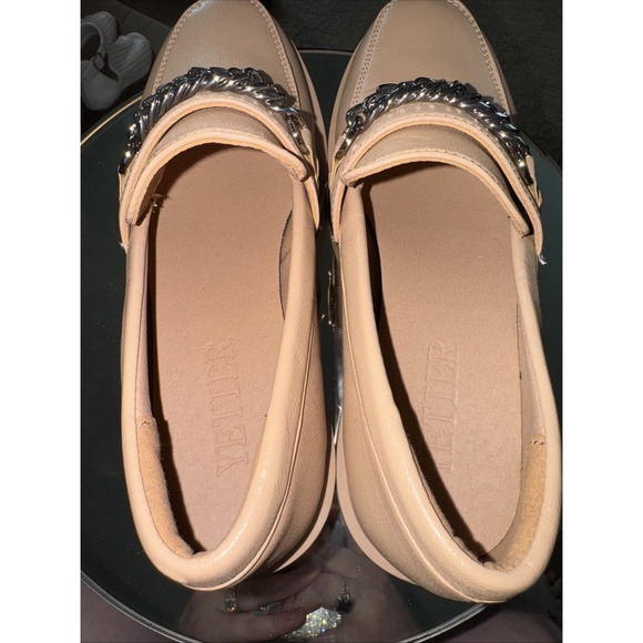 Yetier Platform Womens Loafer w/ Chain Slip-on Round Toe Chunky Shoes Size 7 EUC - Picture 6 of 9